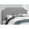 Homeroots 45.5 in. Solid Wood, Linen, MDF & Foam Full Size Bed with a Chrome Trim 333294 - alternate 2
